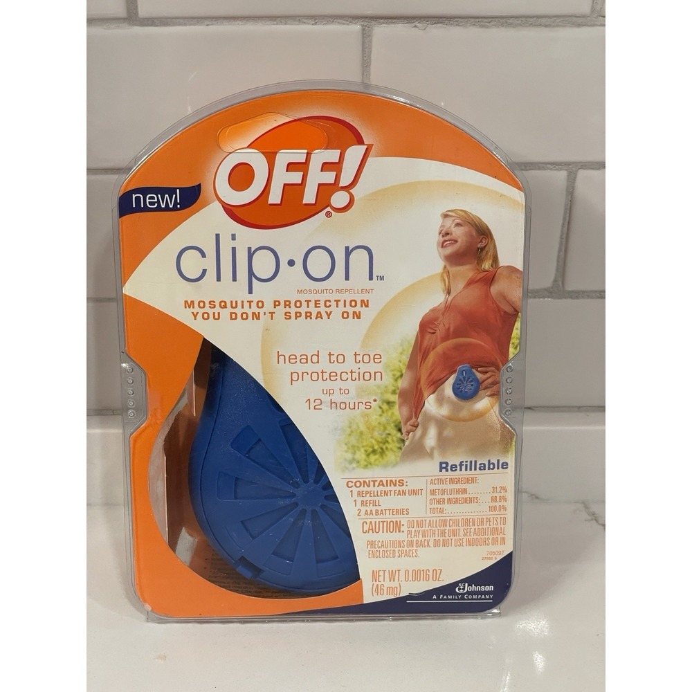 Off!‎ Clip-on Fan Mosquito Protection Repellant 12 Hours Refillable Odorless New